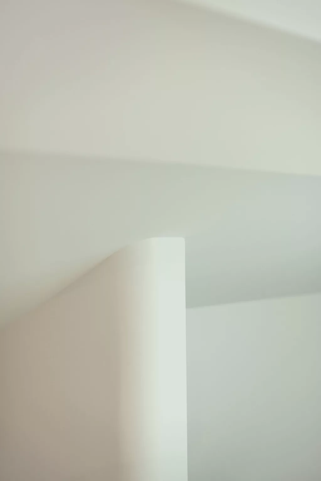 Les arrondis pour faire glisser la lumière, prolonger les perspctives et accentuer l'effet cocon.
